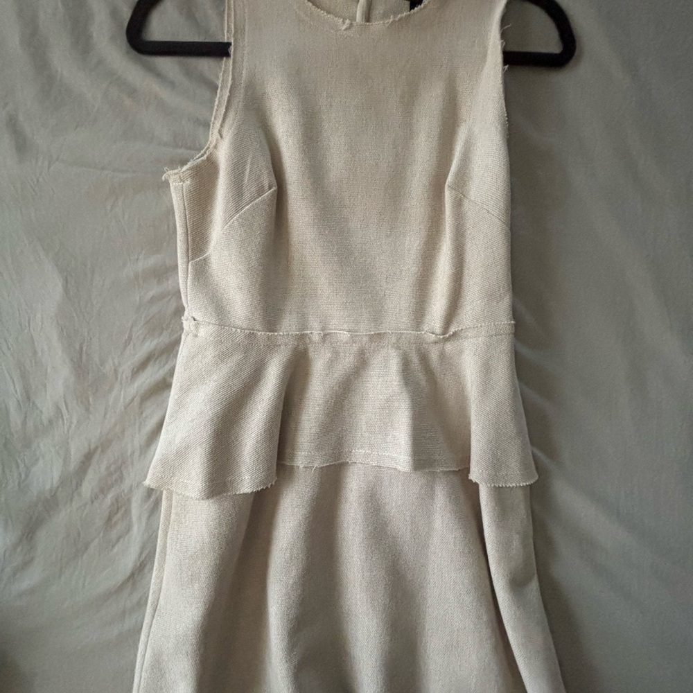 Banana Republic Cream Peplum Mini Dress